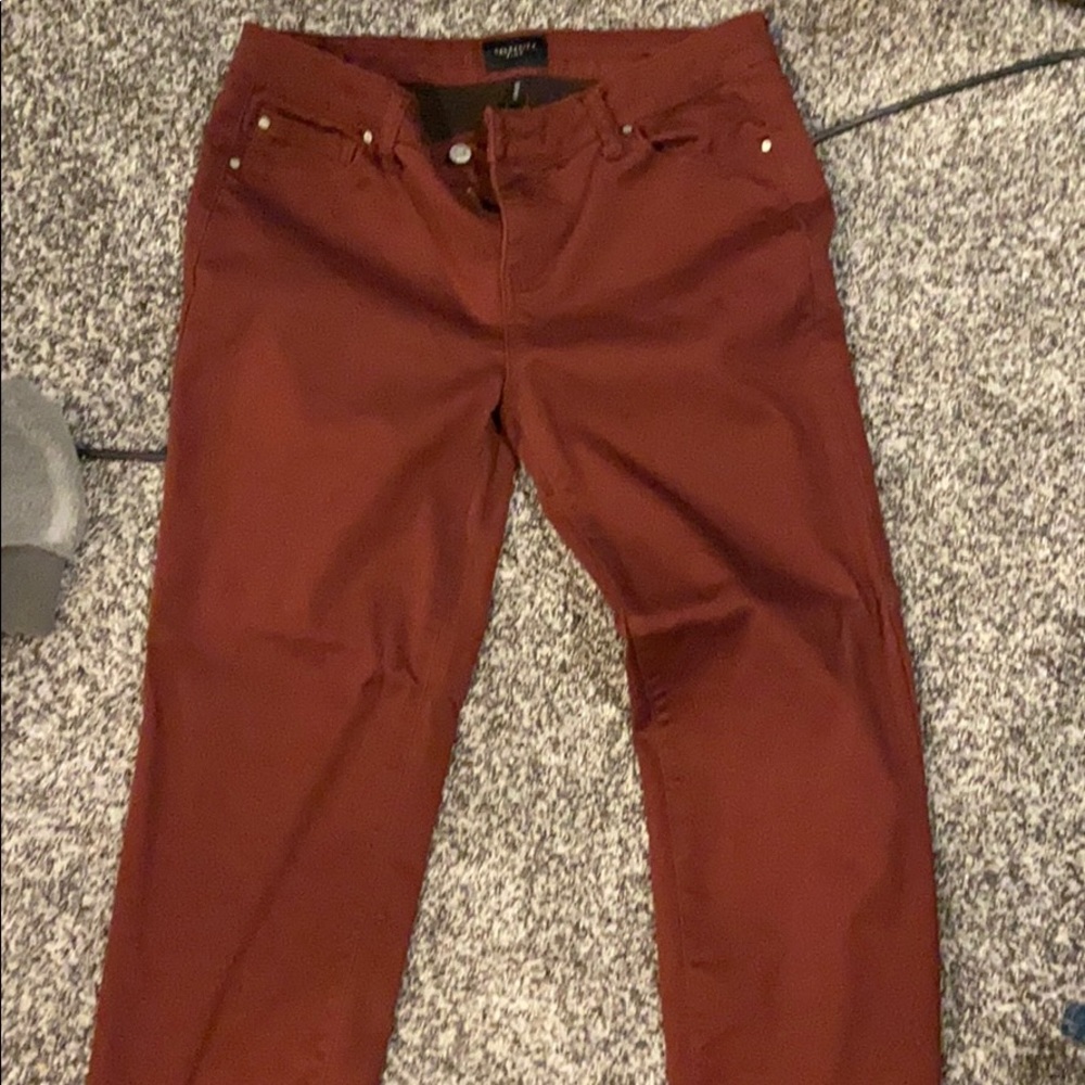 celebrity pink burgundy jeggings